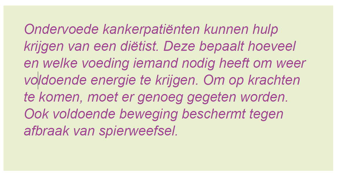 Ondervoeding Ondervoeding